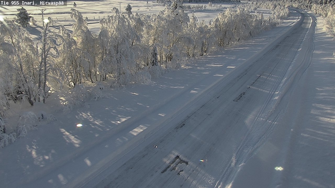 Weather Camera Image Road 955 Inari, Hirvaspää, Inari, Lappi