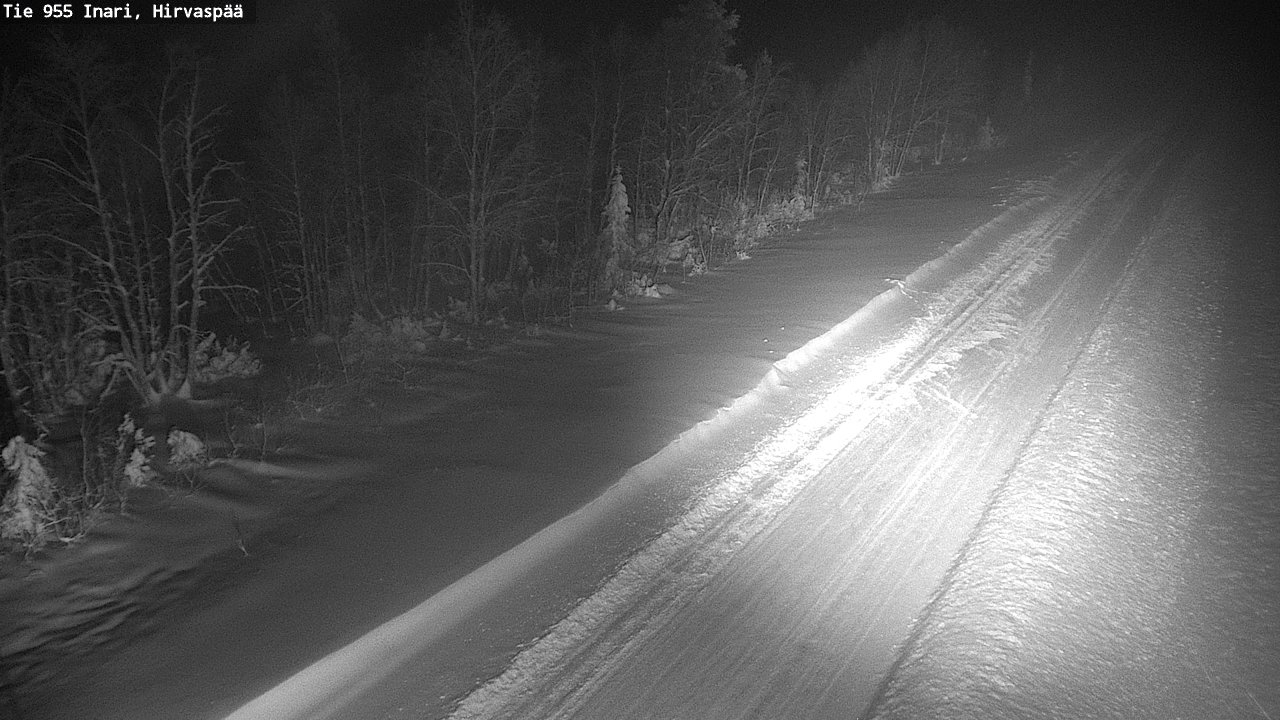 Weather Camera Image Road 955 Inari, Hirvaspää, Inari, Lappi
