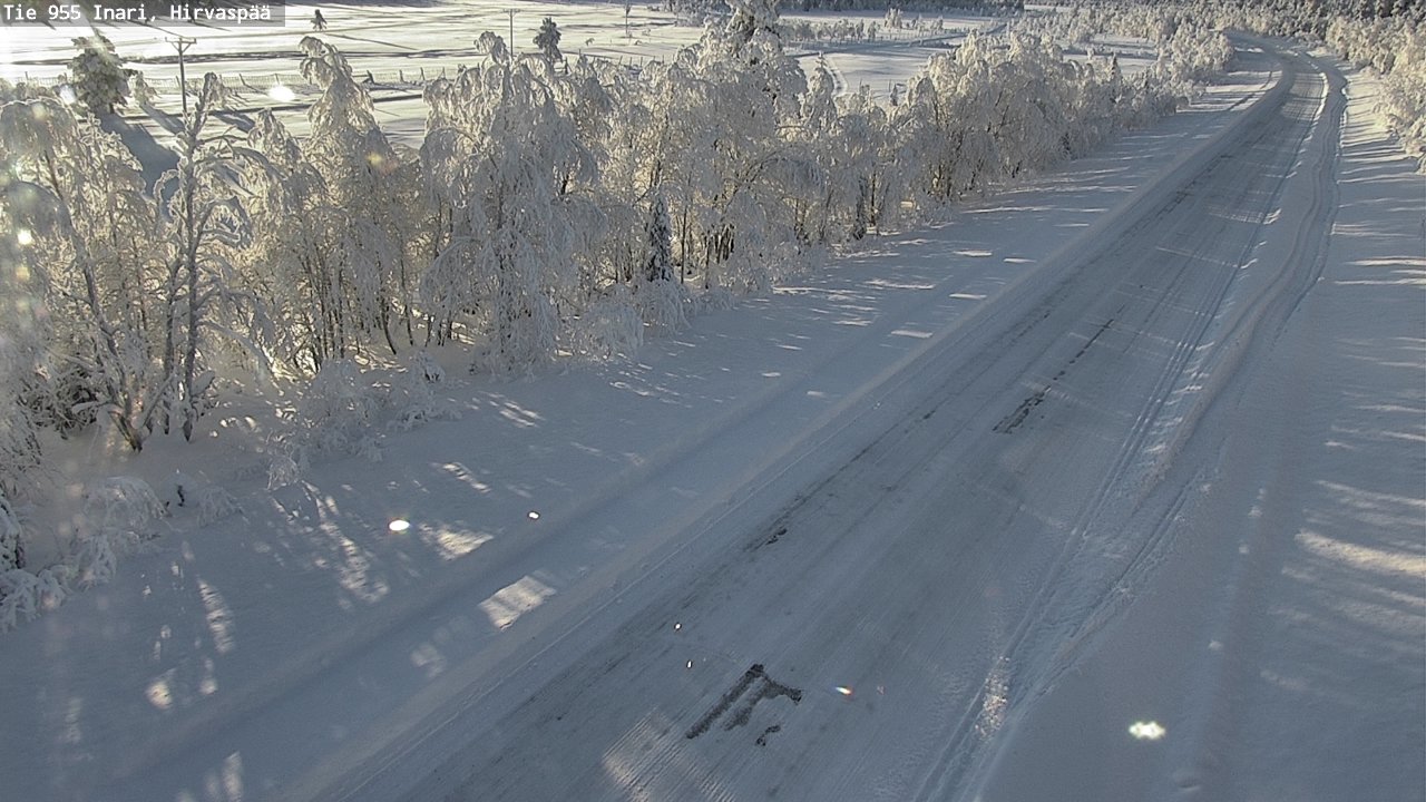 Weather Camera Image Road 955 Inari, Hirvaspää, Inari, Lappi