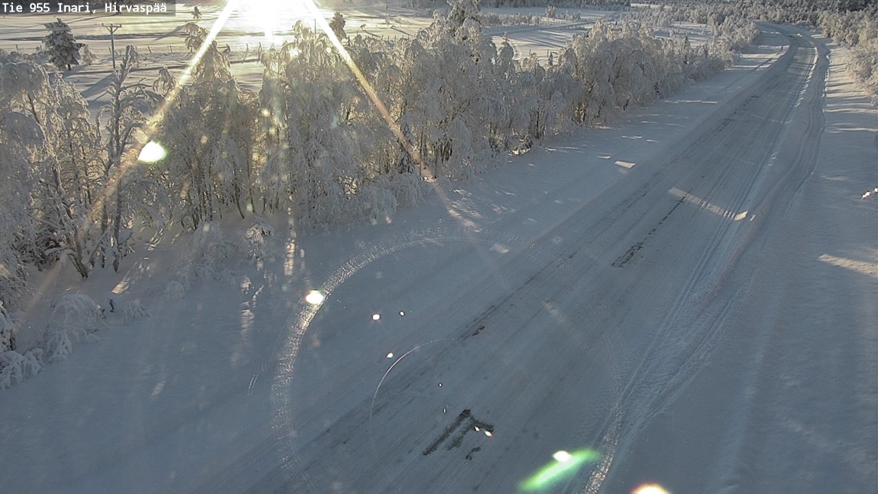 Weather Camera Image Väg 955 Enare, Hirvaspää, Inari, Lappi