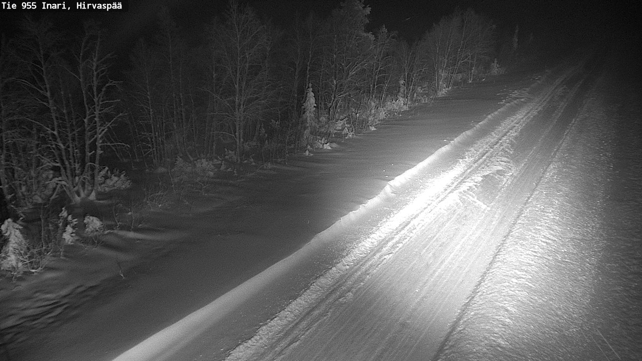 Weather Camera Image Road 955 Inari, Hirvaspää, Inari, Lappi