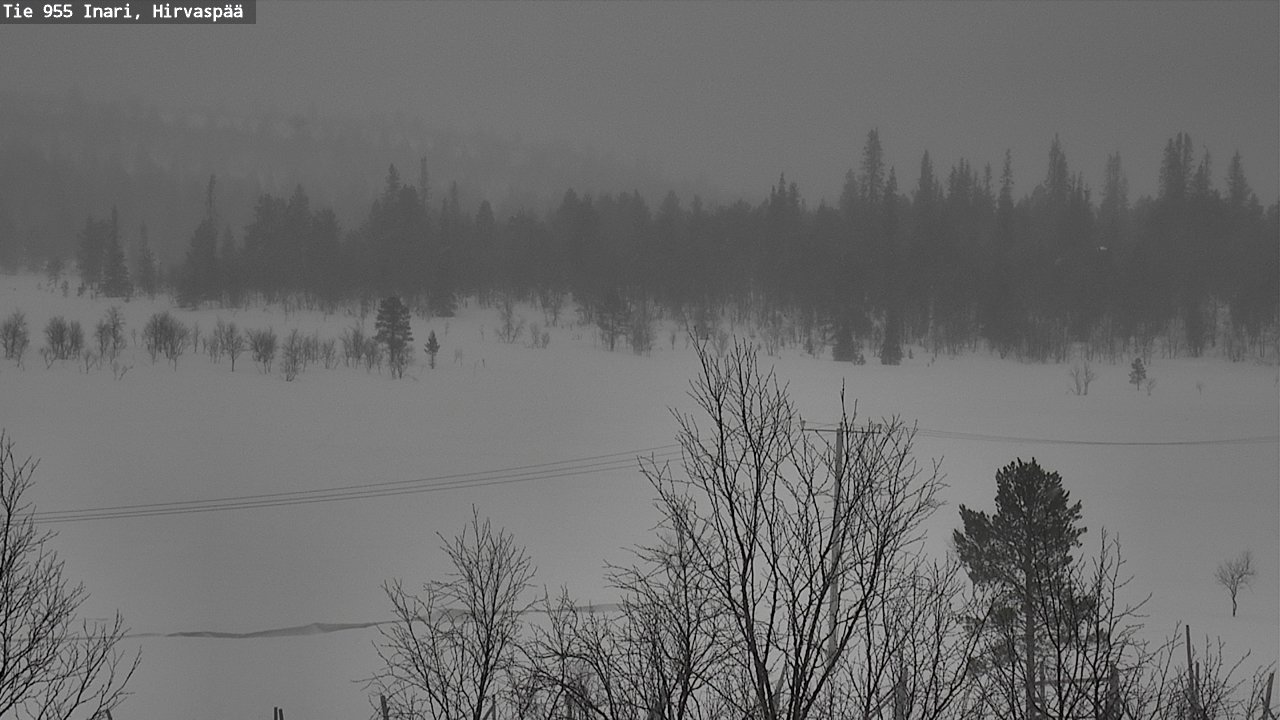 Weather Camera Image Road 955 Inari, Hirvaspää, Inari, Lappi