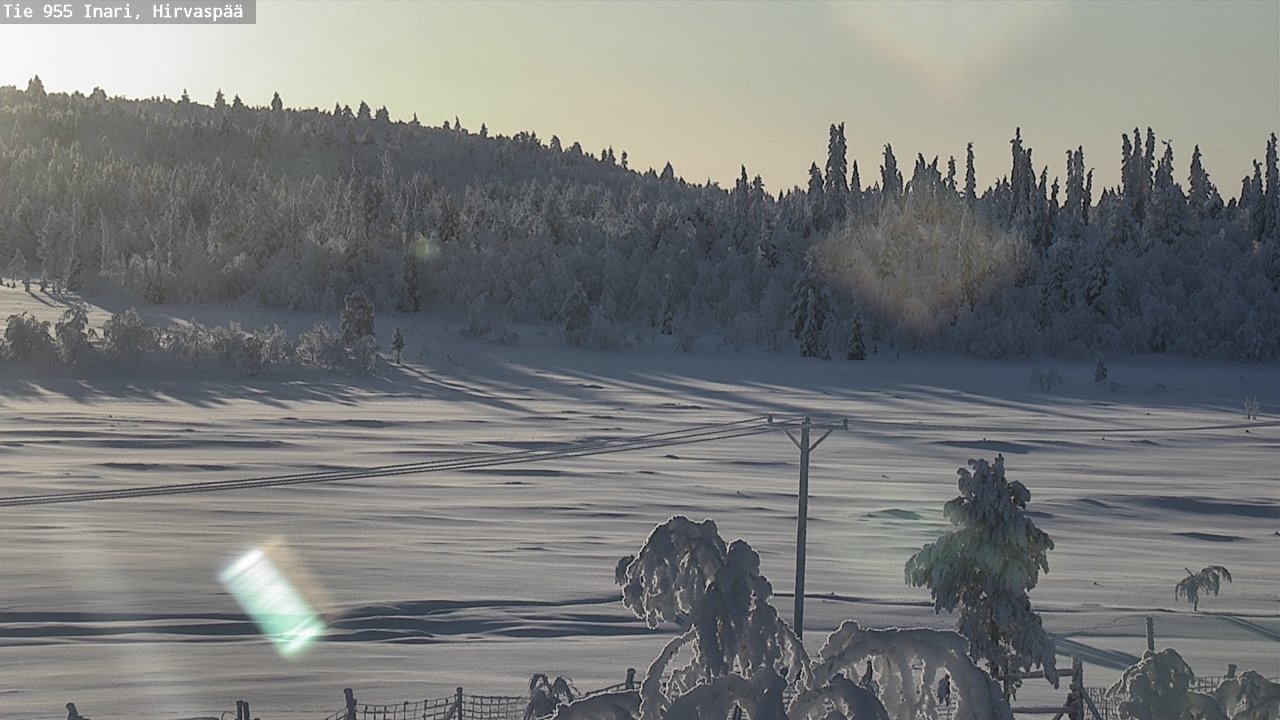Weather Camera Image Road 955 Inari, Hirvaspää, Inari, Lappi