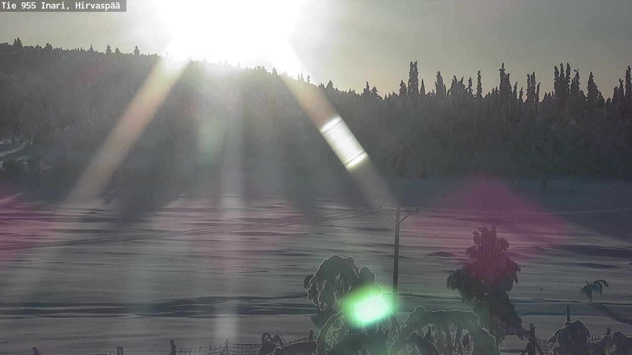 Weather Camera Image Road 955 Inari, Hirvaspää, Inari, Lappi