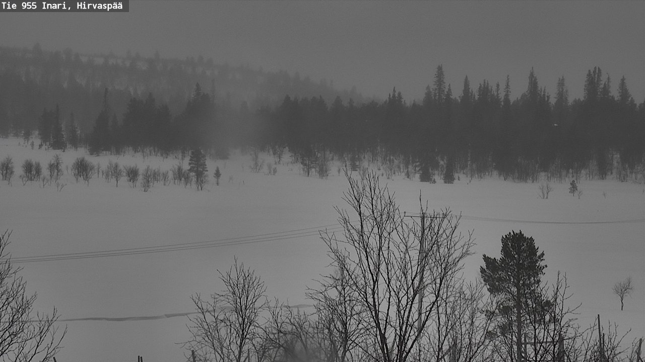 Weather Camera Image Road 955 Inari, Hirvaspää, Inari, Lappi