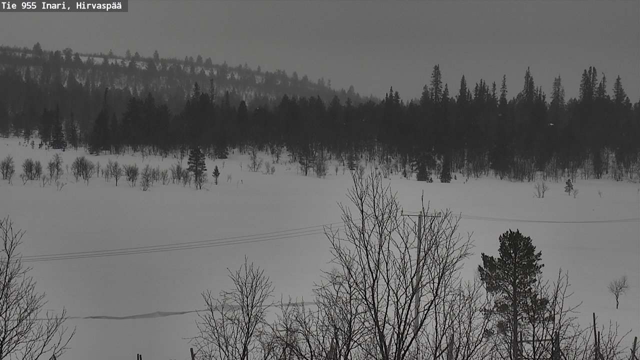 Weather Camera Image Road 955 Inari, Hirvaspää, Inari, Lappi