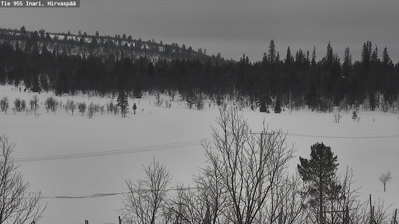 Weather Camera Image Road 955 Inari, Hirvaspää, Inari, Lappi