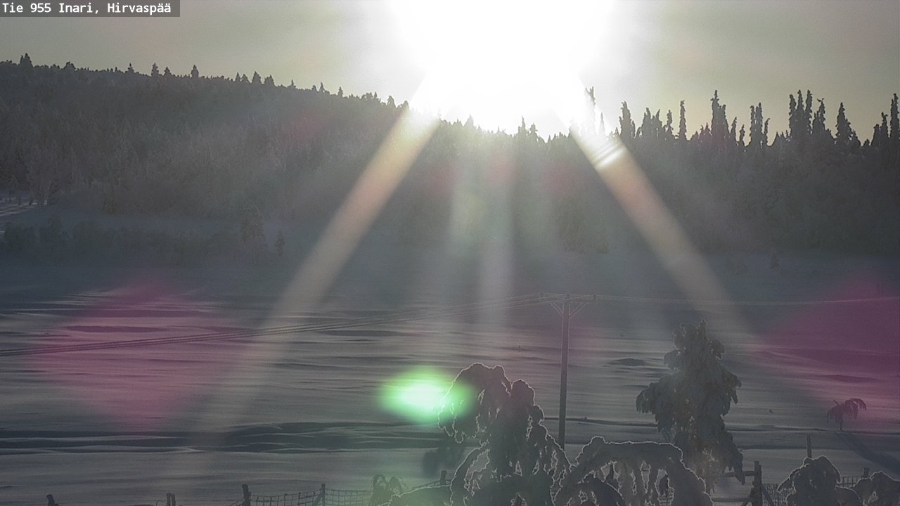 Weather Camera Image Road 955 Inari, Hirvaspää, Inari, Lappi