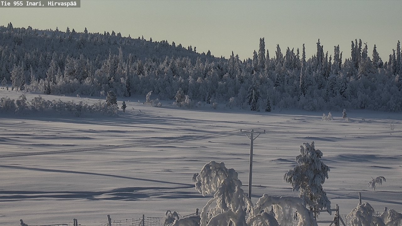 Weather Camera Image Road 955 Inari, Hirvaspää, Inari, Lappi