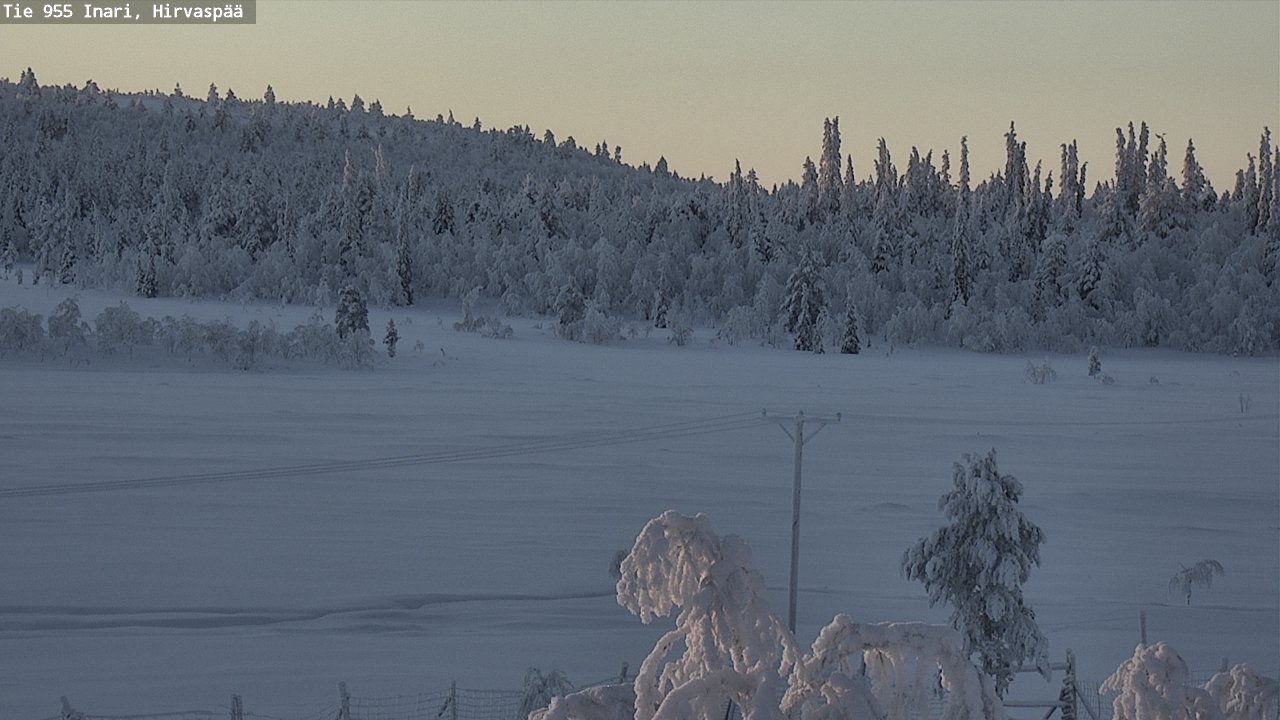 Weather Camera Image Road 955 Inari, Hirvaspää, Inari, Lappi
