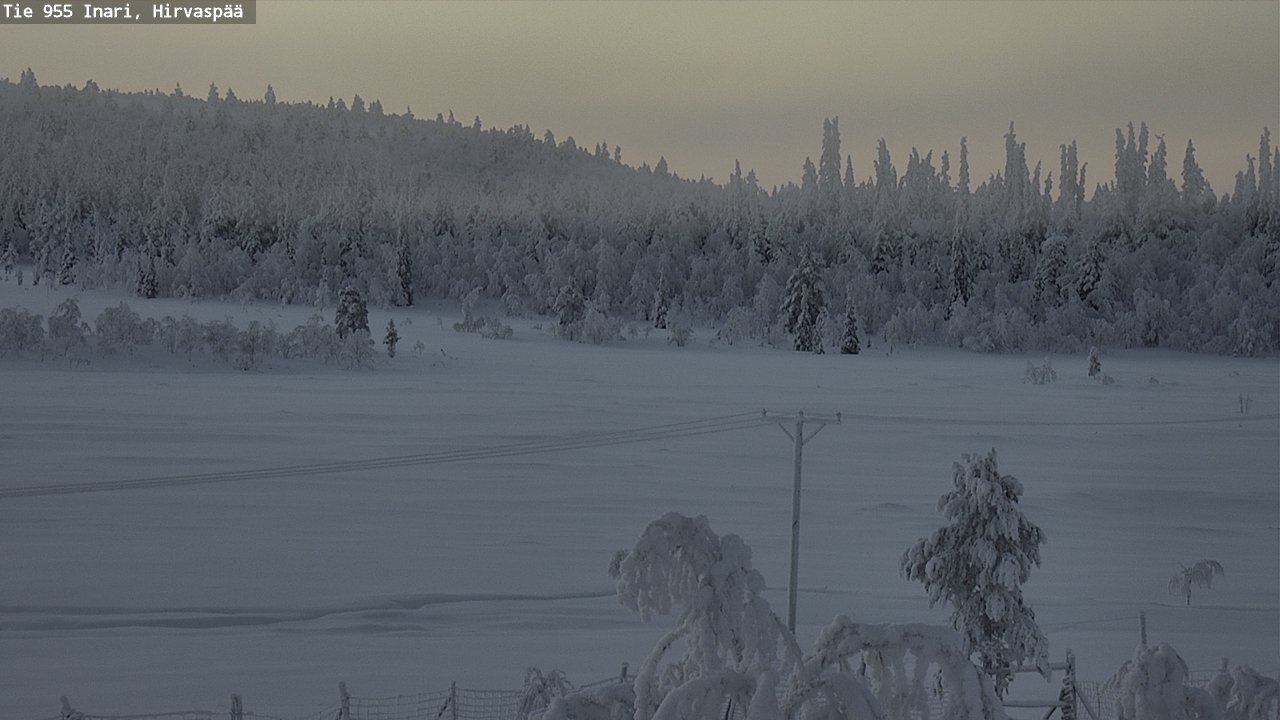 Weather Camera Image Road 955 Inari, Hirvaspää, Inari, Lappi