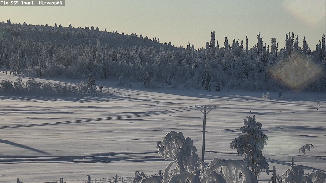 Weather Camera Image Road 955 Inari, Hirvaspää, Inari, Lappi