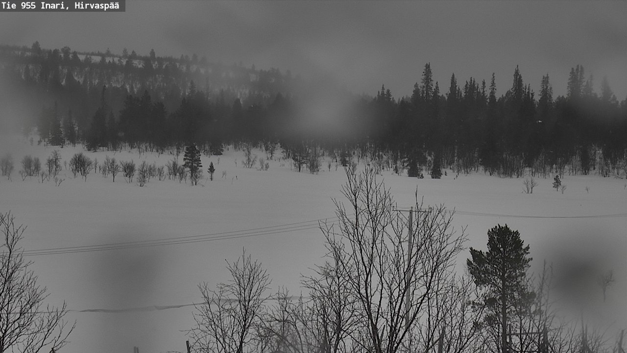 Weather Camera Image Road 955 Inari, Hirvaspää, Inari, Lappi