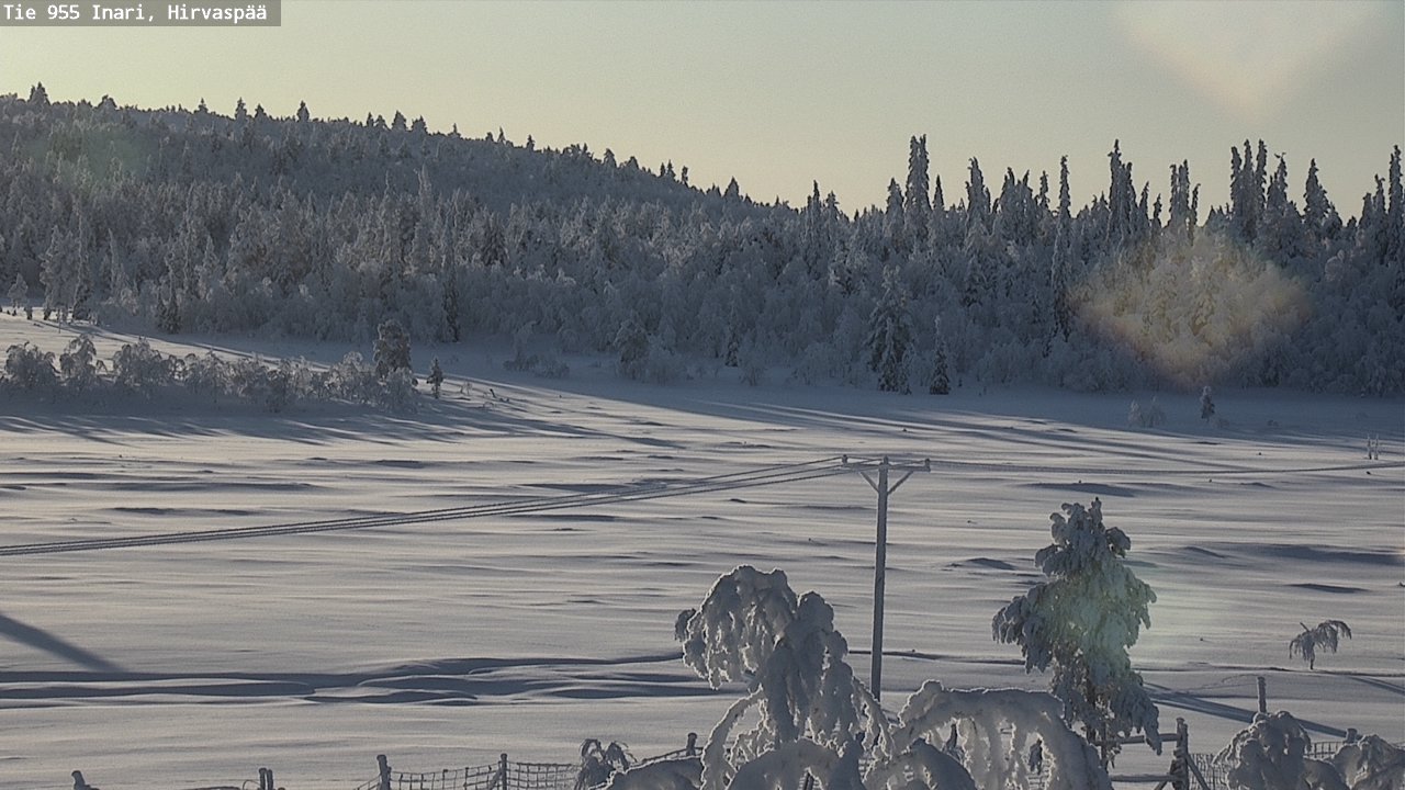 Weather Camera Image Road 955 Inari, Hirvaspää, Inari, Lappi