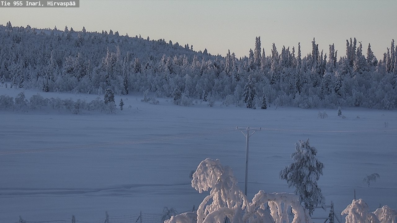 Weather Camera Image Road 955 Inari, Hirvaspää, Inari, Lappi