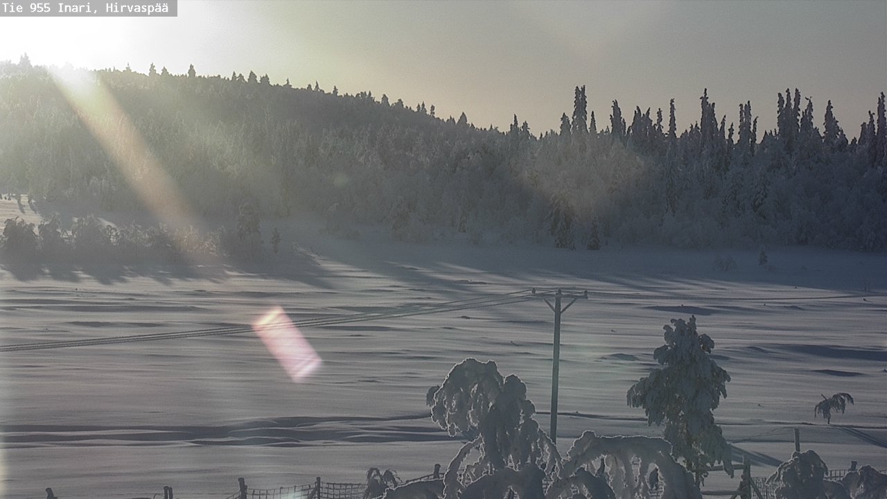 Weather Camera Image Road 955 Inari, Hirvaspää, Inari, Lappi