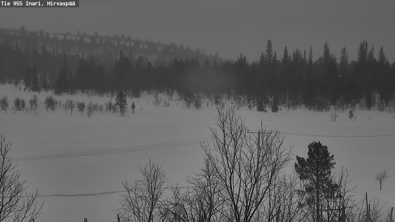 Weather Camera Image Road 955 Inari, Hirvaspää, Inari, Lappi