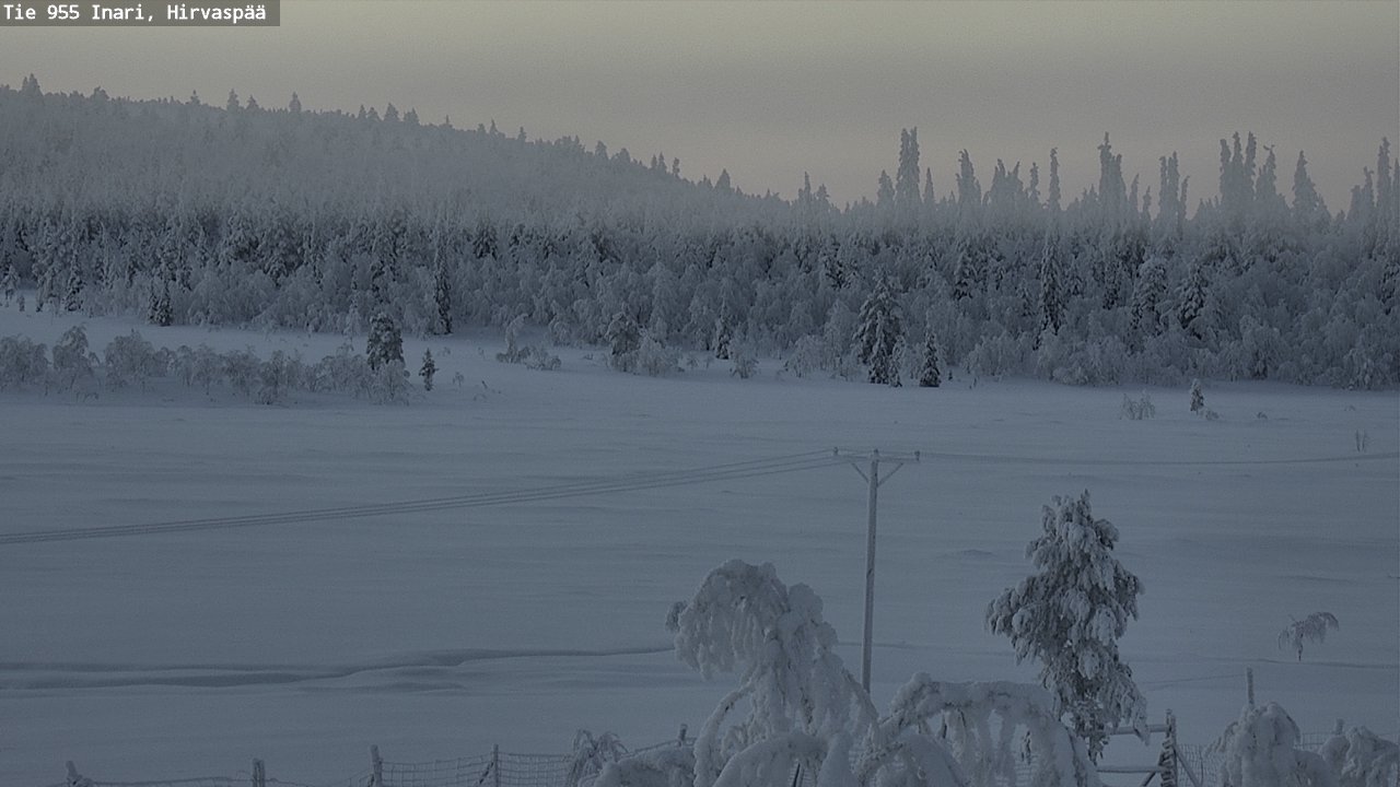 Weather Camera Image Road 955 Inari, Hirvaspää, Inari, Lappi