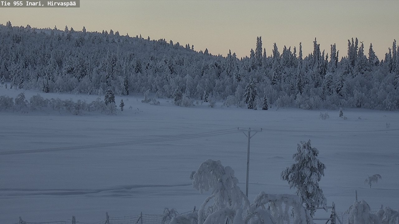 Weather Camera Image Road 955 Inari, Hirvaspää, Inari, Lappi