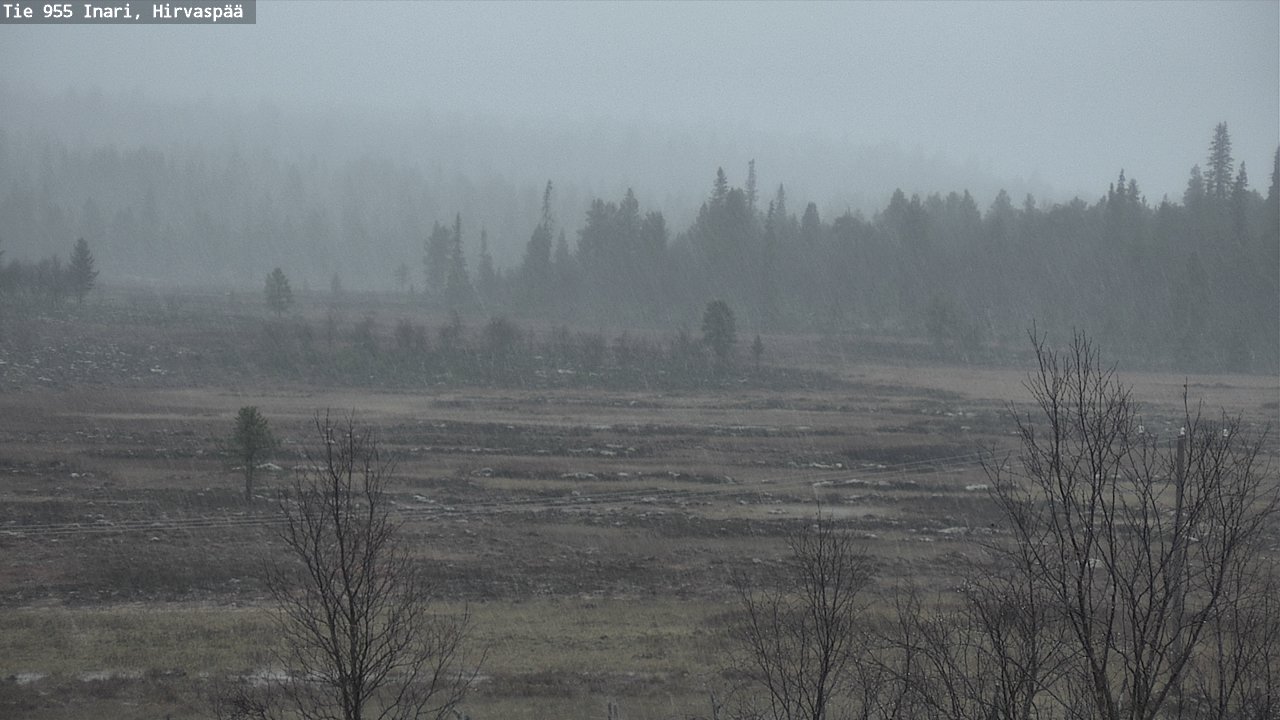 Kelikamerat Kuva Tie 955 Inari, Hirvaspää, Inari, Lappi