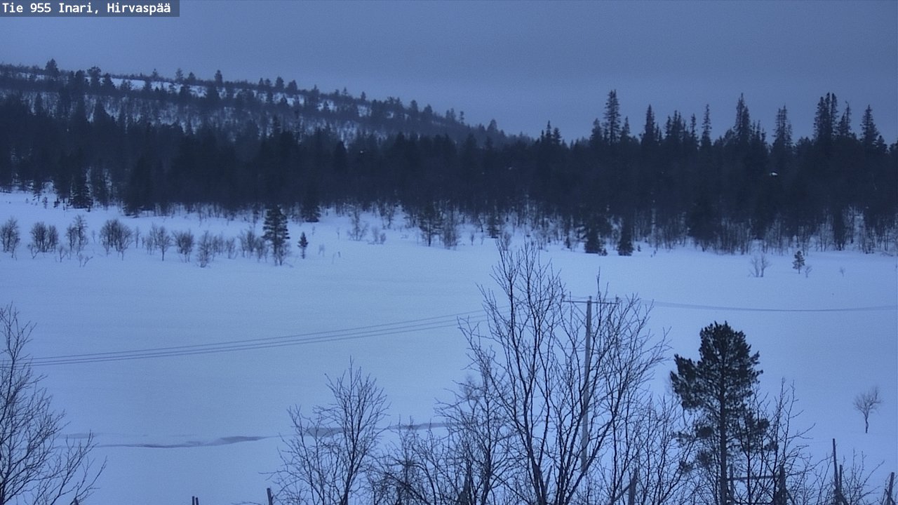 Kelikamerat Kuva Tie 955 Inari, Hirvaspää, Inari, Lappi