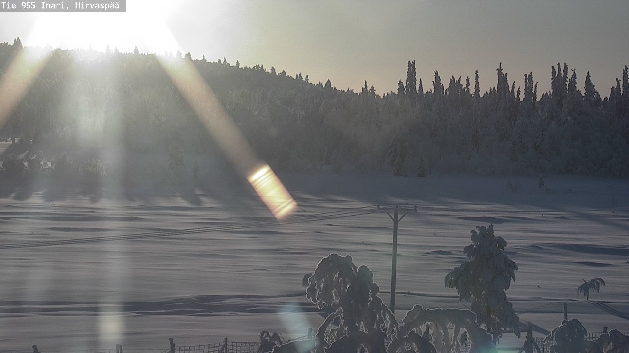 Weather Camera Image Road 955 Inari, Hirvaspää, Inari, Lappi