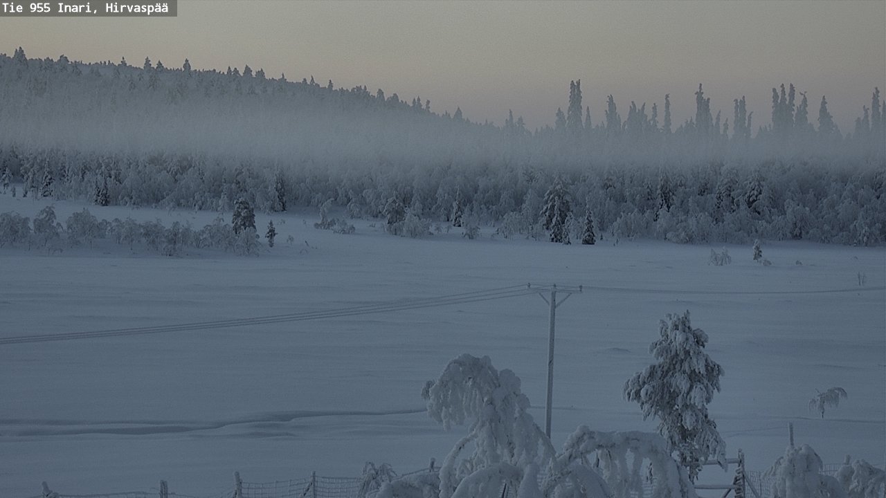 Weather Camera Image Road 955 Inari, Hirvaspää, Inari, Lappi
