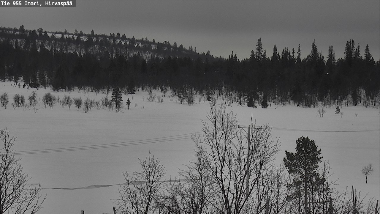Weather Camera Image Road 955 Inari, Hirvaspää, Inari, Lappi