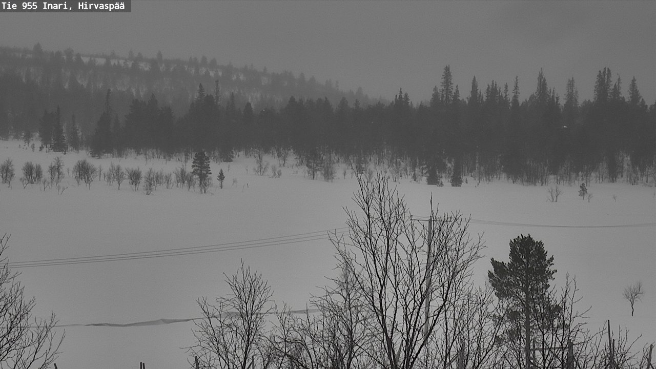 Weather Camera Image Road 955 Inari, Hirvaspää, Inari, Lappi