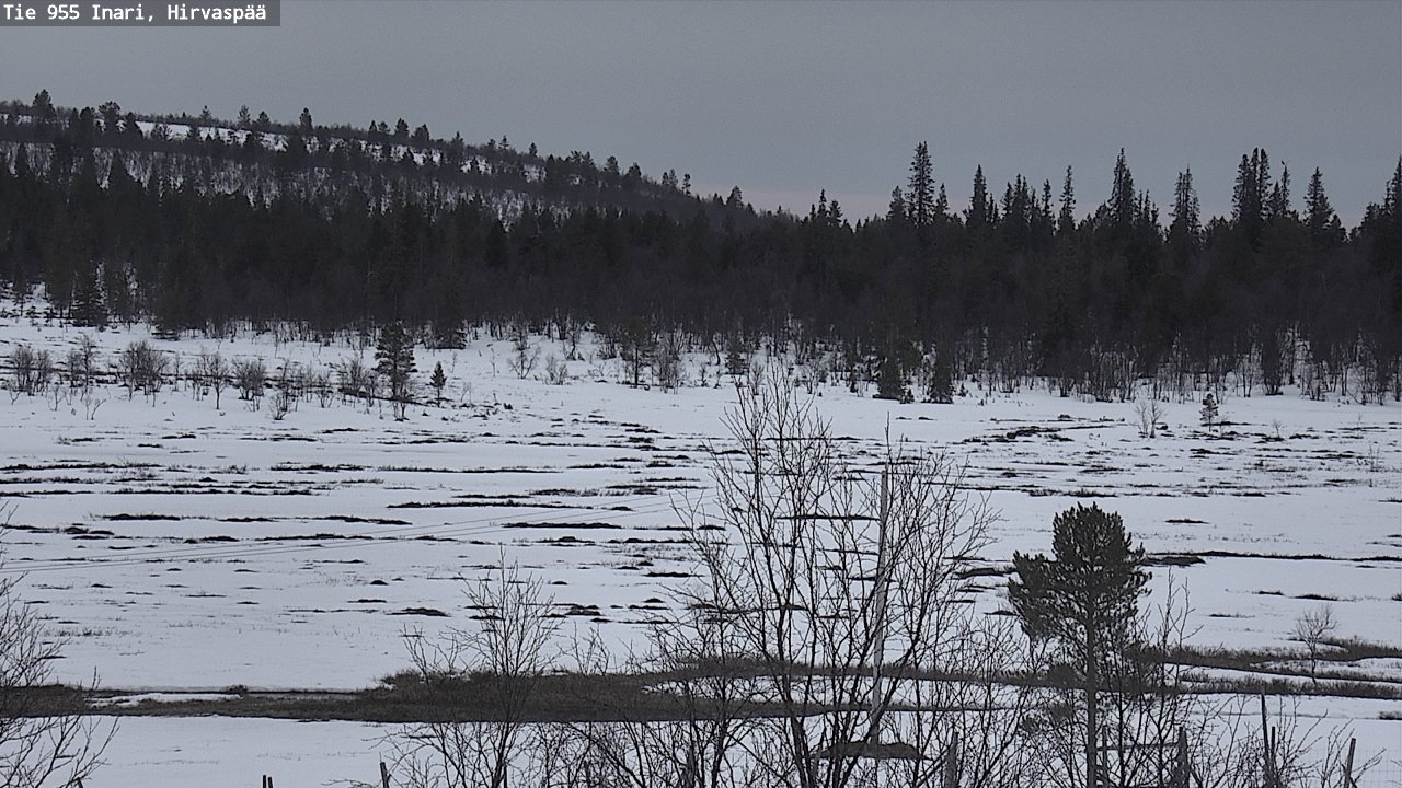 Kelikamerat Kuva Tie 955 Inari, Hirvaspää, Inari, Lappi