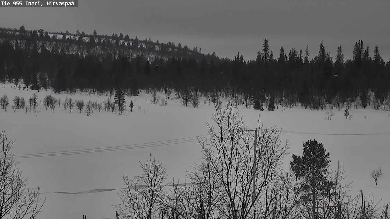 Weather Camera Image Road 955 Inari, Hirvaspää, Inari, Lappi