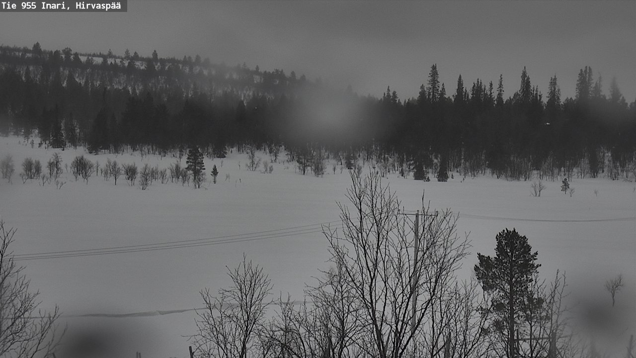 Weather Camera Image Road 955 Inari, Hirvaspää, Inari, Lappi