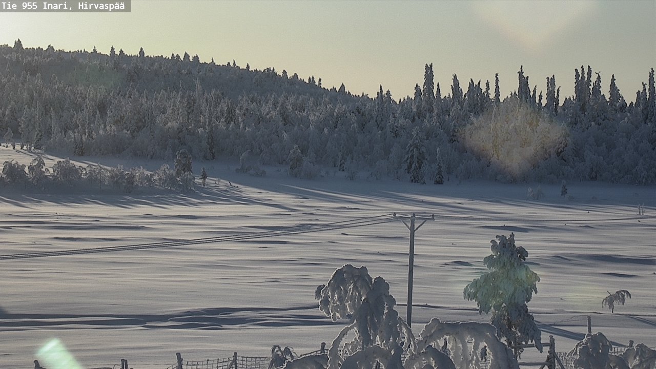 Weather Camera Image Road 955 Inari, Hirvaspää, Inari, Lappi
