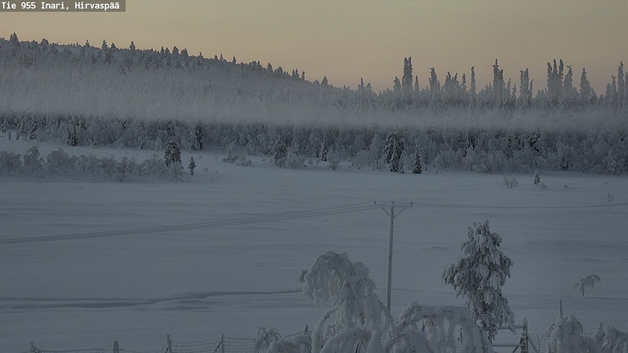 Weather Camera Image Road 955 Inari, Hirvaspää, Inari, Lappi
