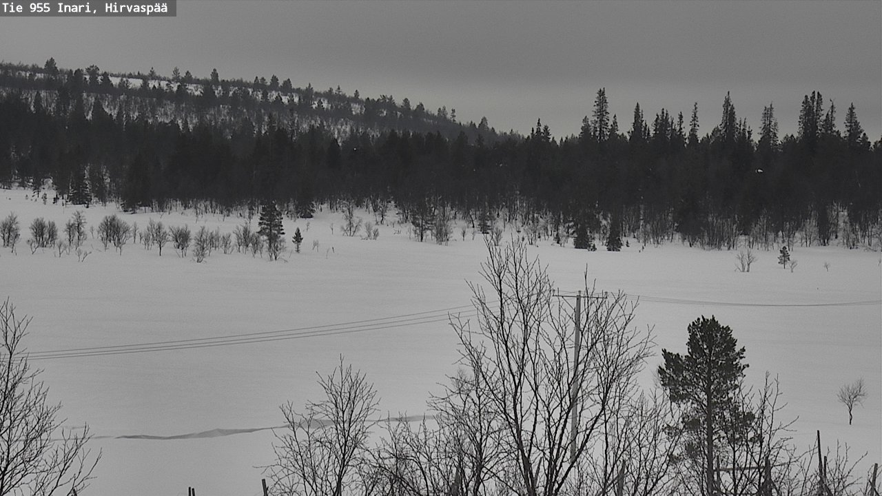 Weather Camera Image Road 955 Inari, Hirvaspää, Inari, Lappi