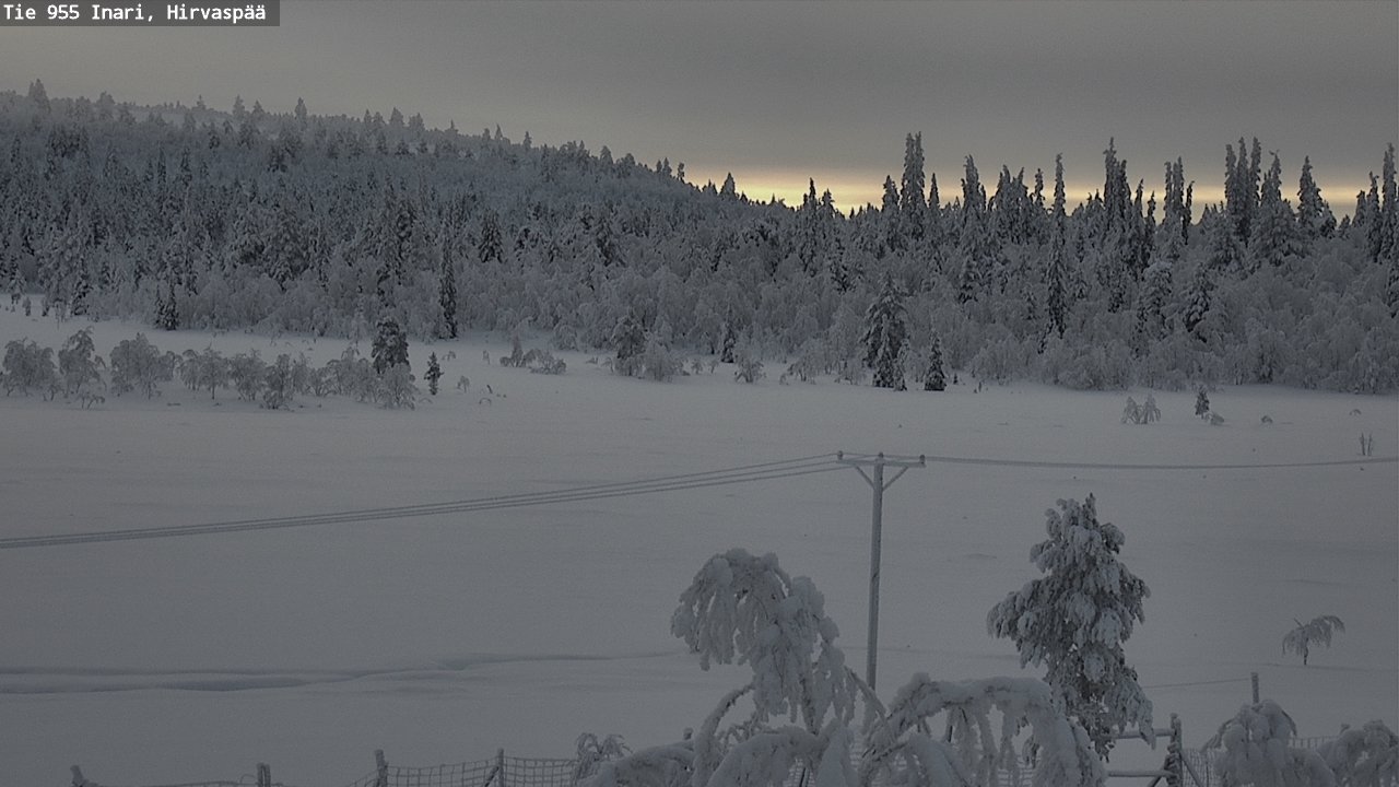 Kelikamerat Kuva Tie 955 Inari, Hirvaspää, Inari, Lappi