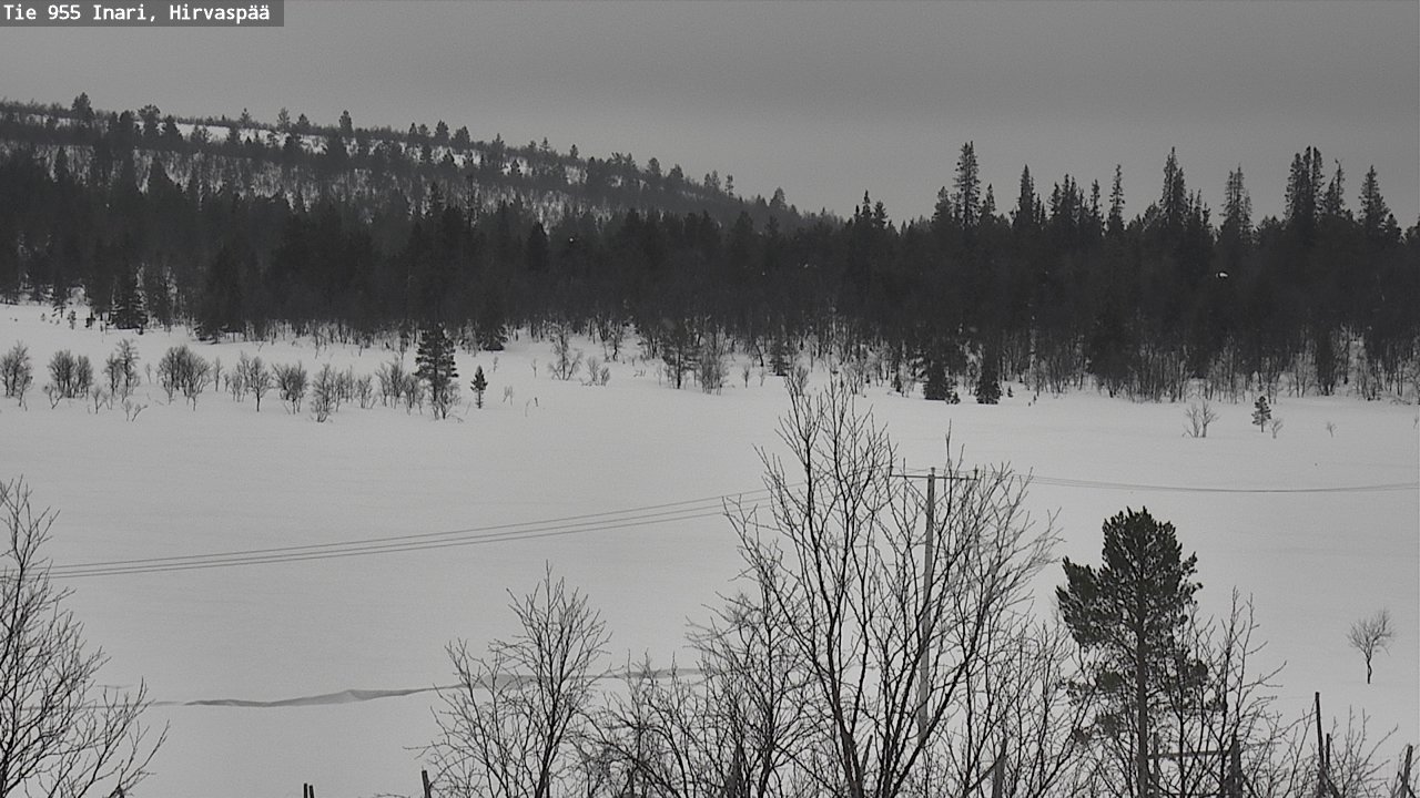 Weather Camera Image Road 955 Inari, Hirvaspää, Inari, Lappi