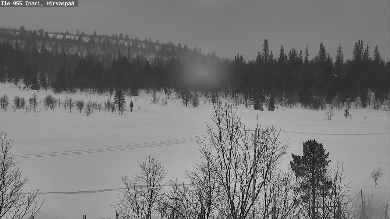 Weather Camera Image Road 955 Inari, Hirvaspää, Inari, Lappi