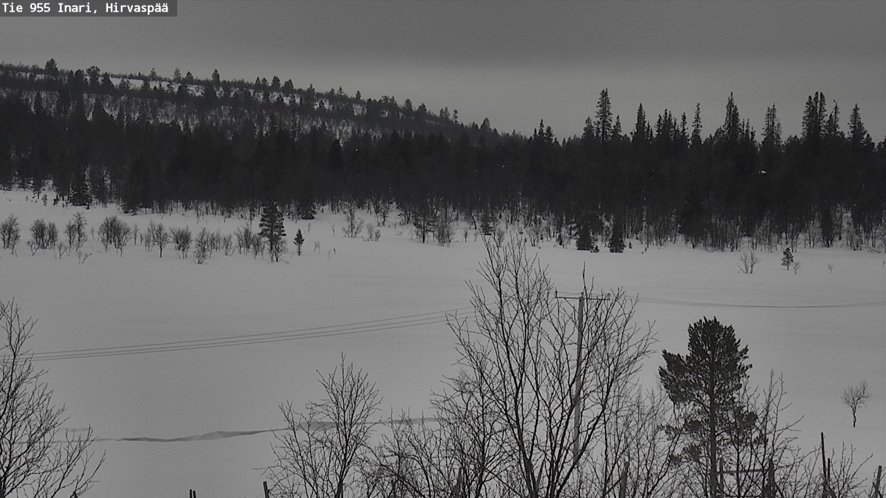 Weather Camera Image Road 955 Inari, Hirvaspää, Inari, Lappi