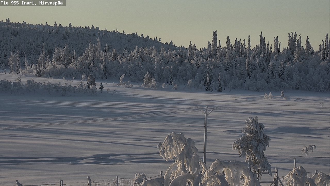 Weather Camera Image Road 955 Inari, Hirvaspää, Inari, Lappi