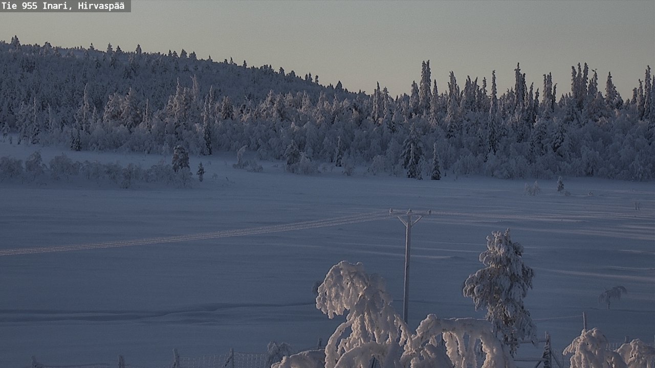 Weather Camera Image Road 955 Inari, Hirvaspää, Inari, Lappi