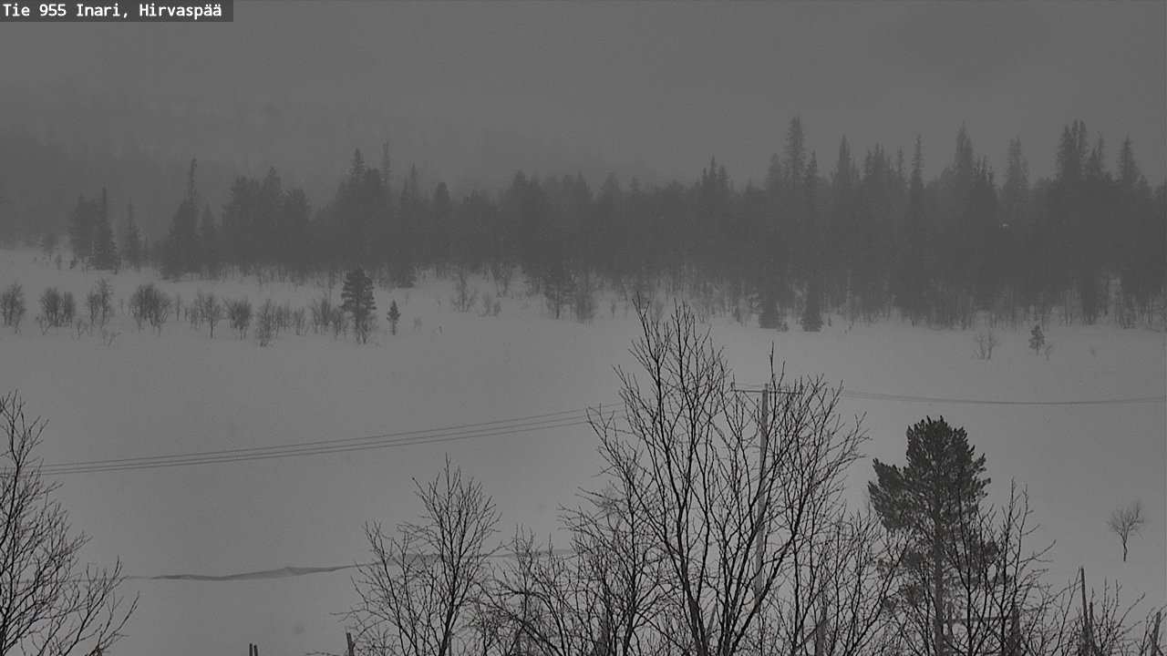Weather Camera Image Road 955 Inari, Hirvaspää, Inari, Lappi