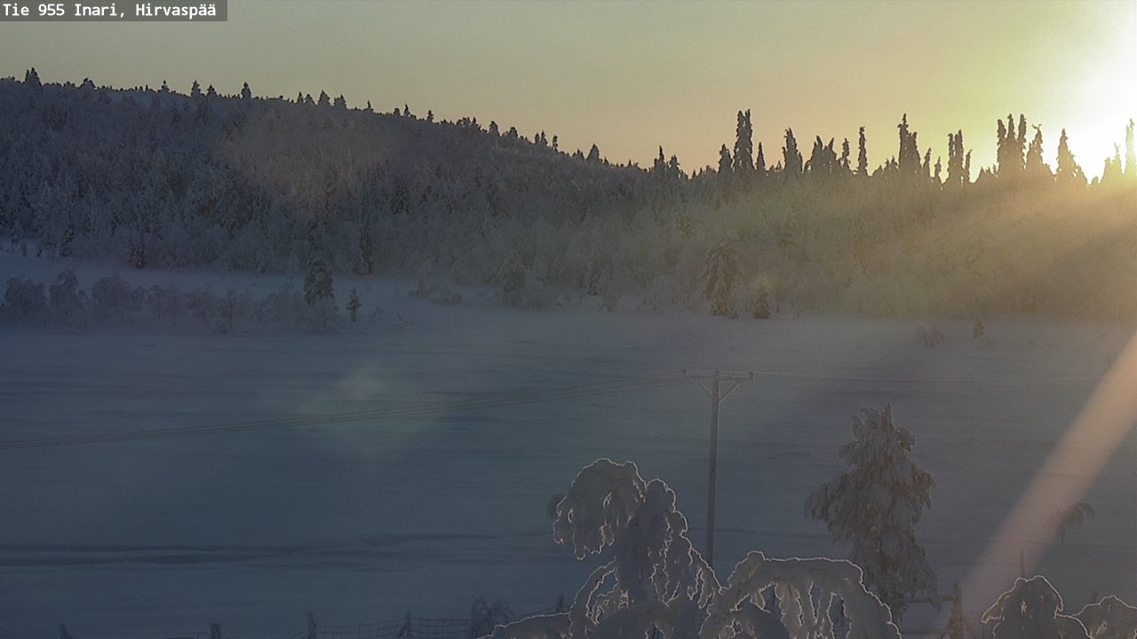 Weather Camera Image Road 955 Inari, Hirvaspää, Inari, Lappi
