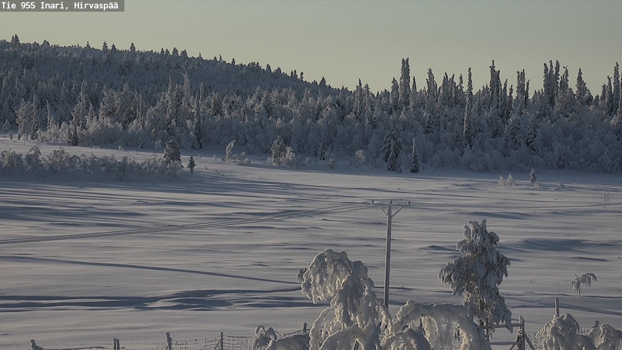 Weather Camera Image Road 955 Inari, Hirvaspää, Inari, Lappi