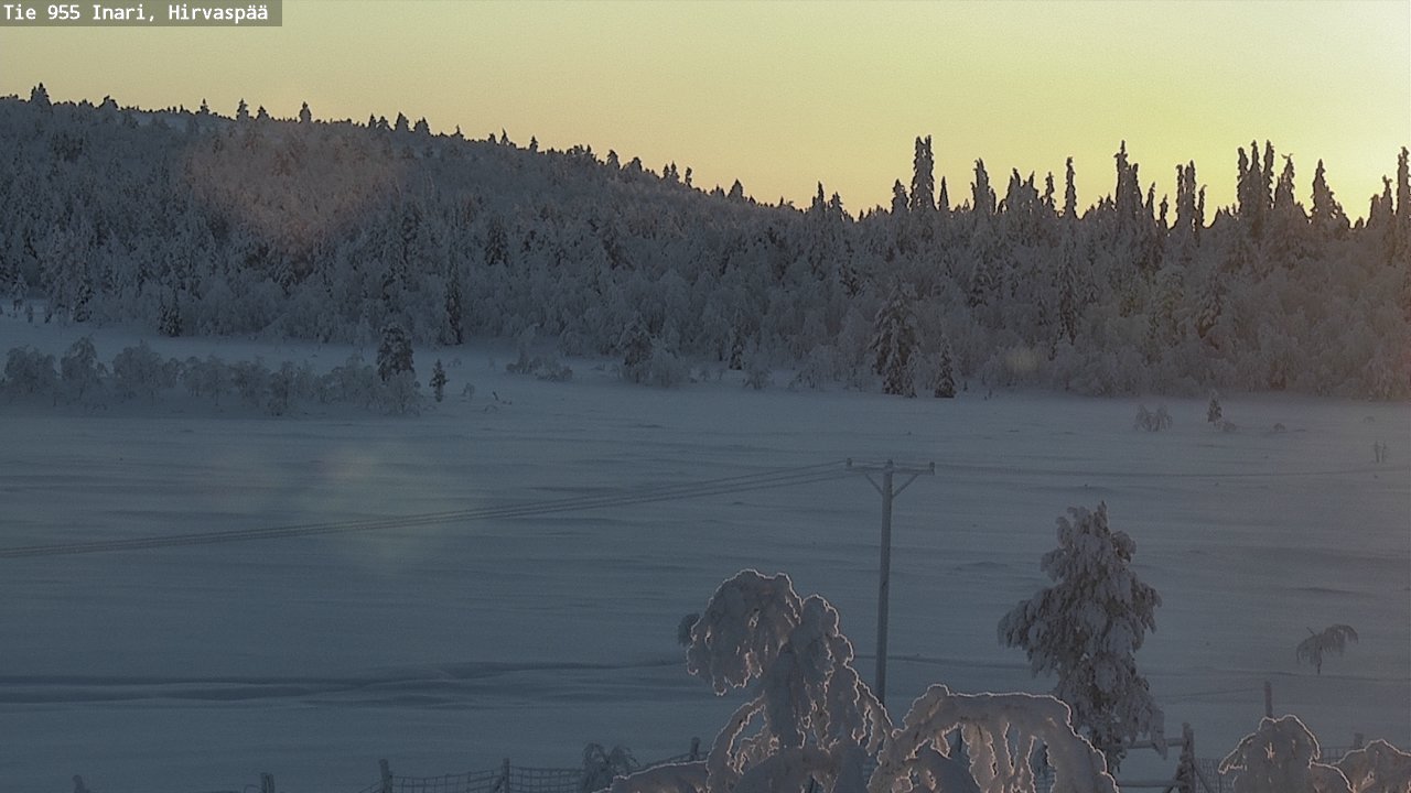 Weather Camera Image Road 955 Inari, Hirvaspää, Inari, Lappi