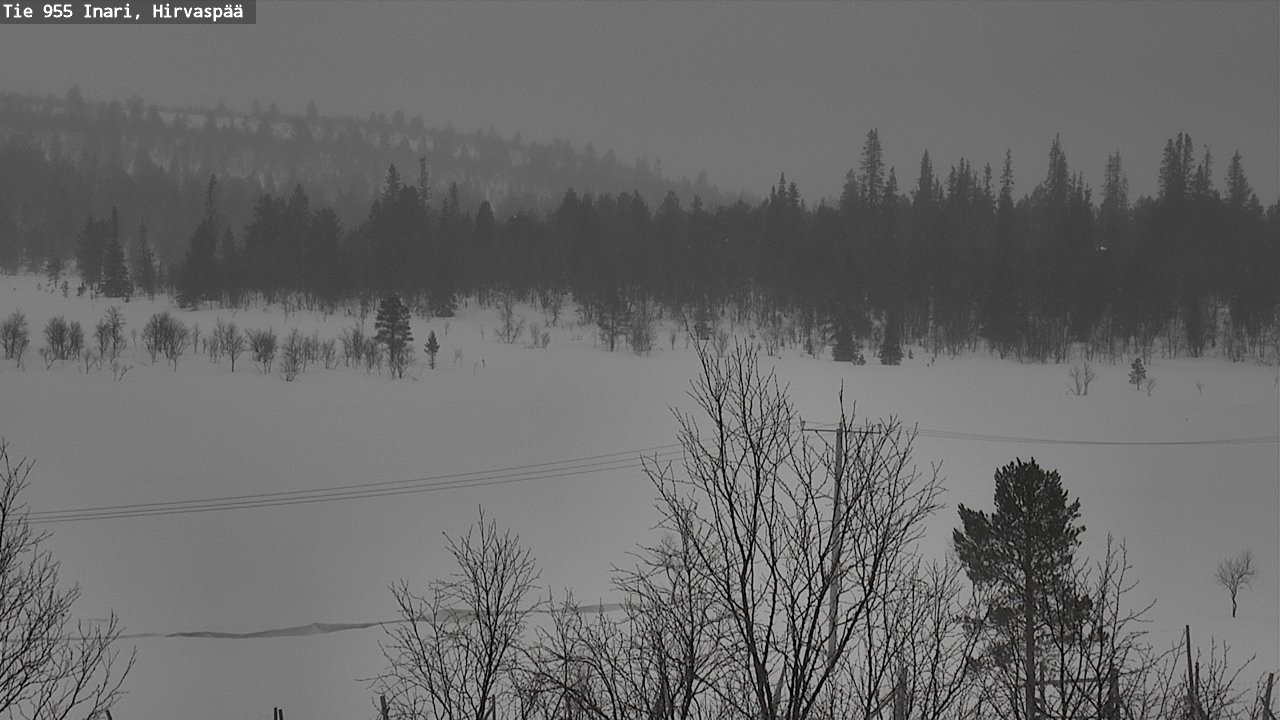 Weather Camera Image Road 955 Inari, Hirvaspää, Inari, Lappi