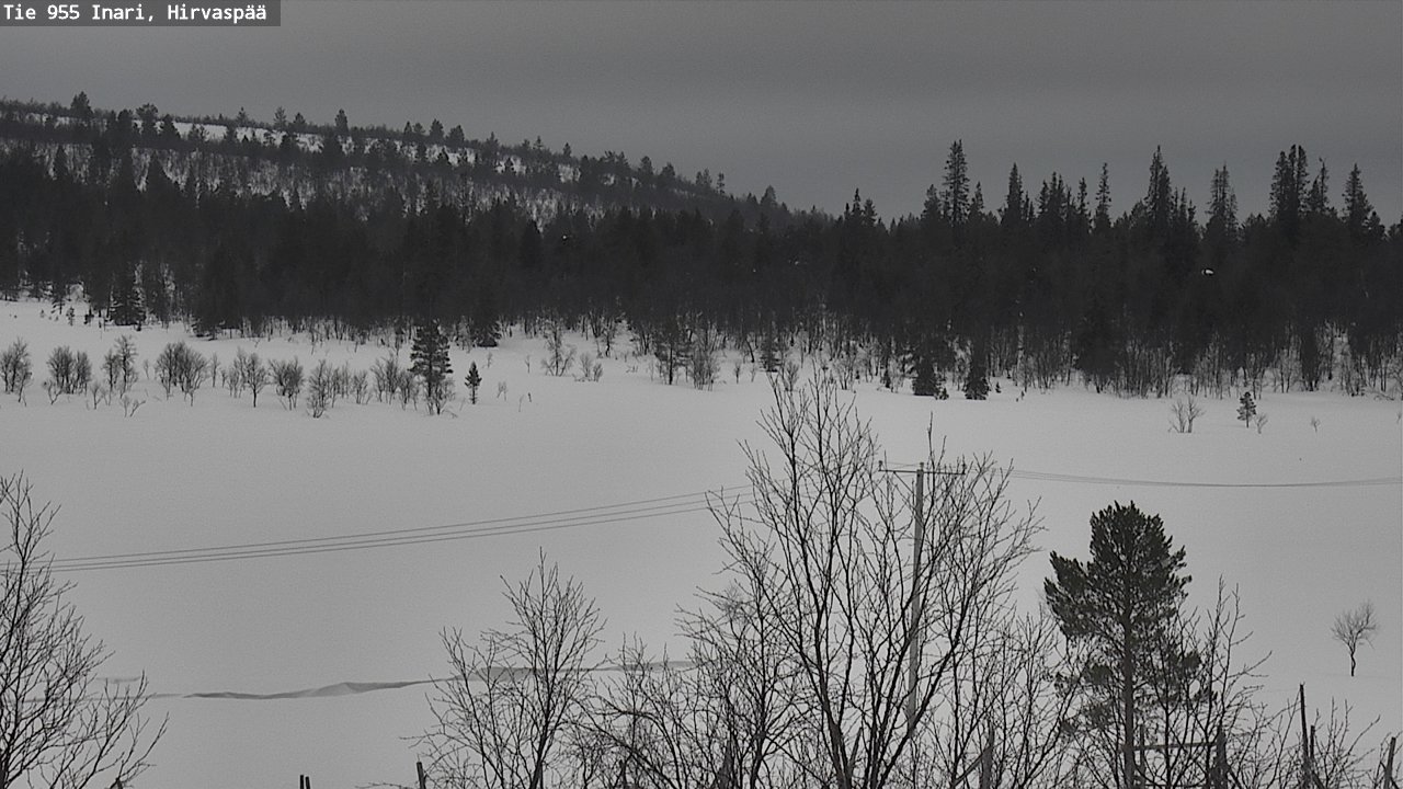 Weather Camera Image Road 955 Inari, Hirvaspää, Inari, Lappi
