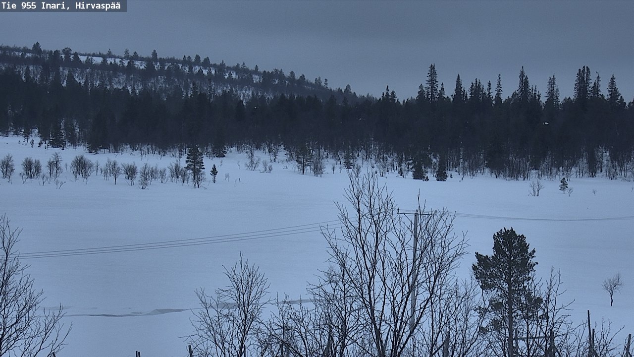 Kelikamerat Kuva Tie 955 Inari, Hirvaspää, Inari, Lappi