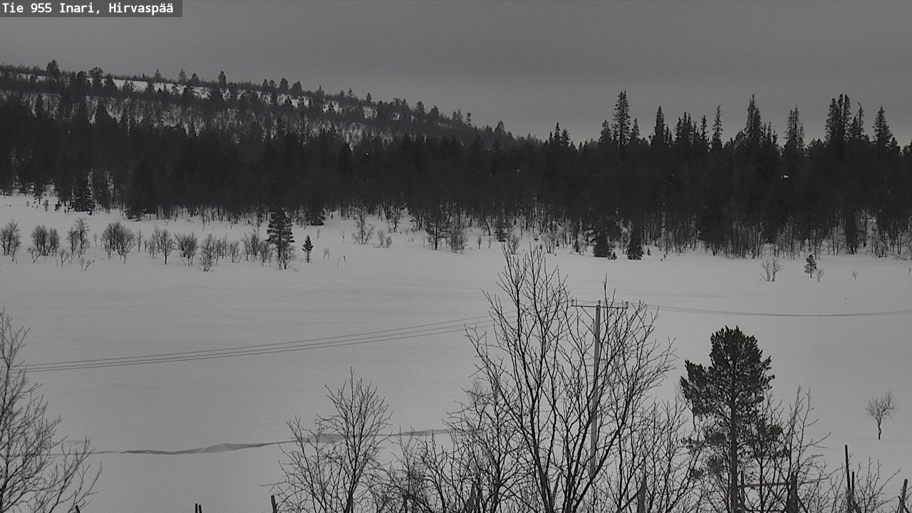 Weather Camera Image Road 955 Inari, Hirvaspää, Inari, Lappi