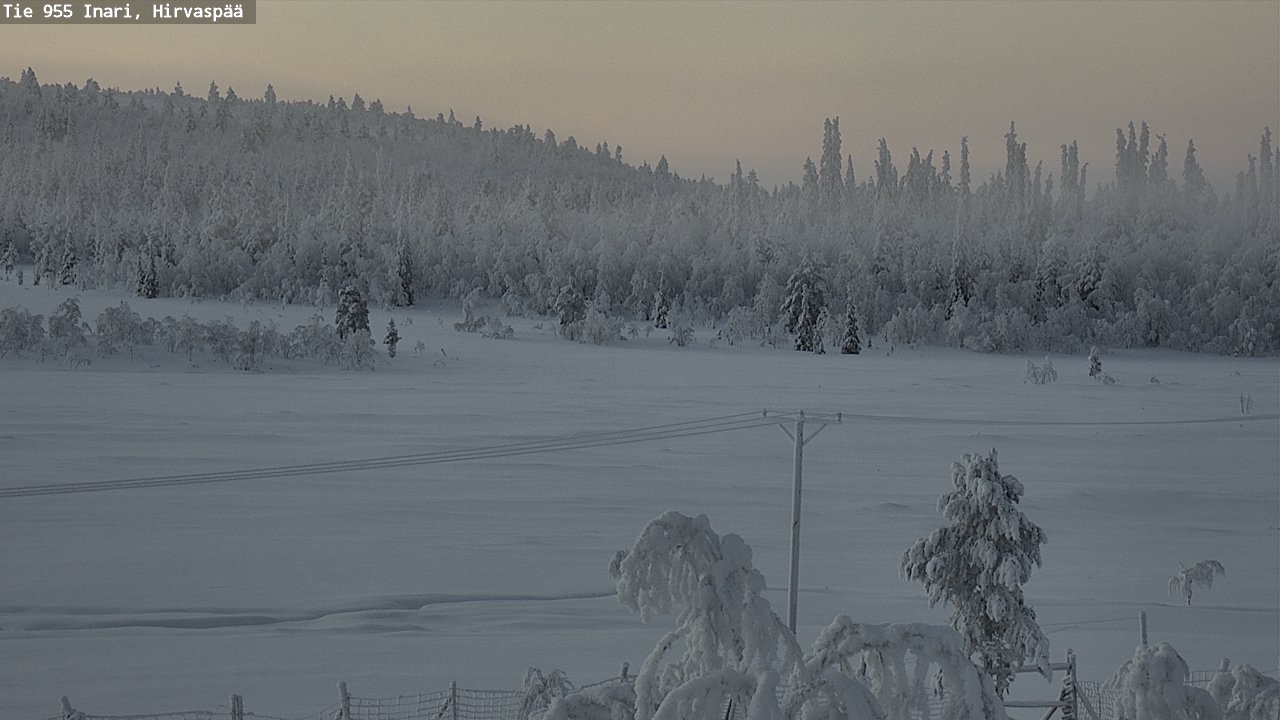 Weather Camera Image Road 955 Inari, Hirvaspää, Inari, Lappi